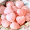 rose quartz hearts, peace, love