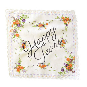happy tears wedding handkerchief