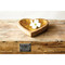 mango wood heart tray, gold leaf finish