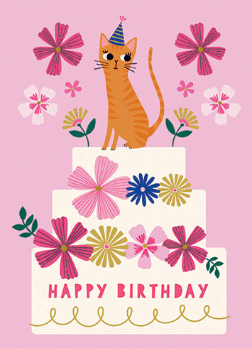 birthday cat birthday card