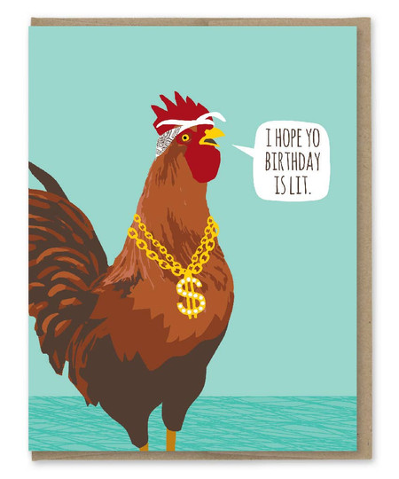 lit rooster birthday