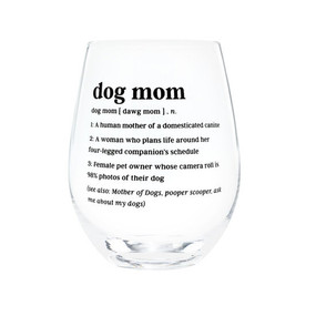 dog mom wine glass