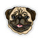 pug dog sticker