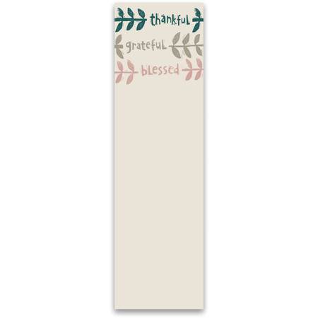 thankful grateful blessed list notepad