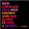 her courage was her crown inspirational card