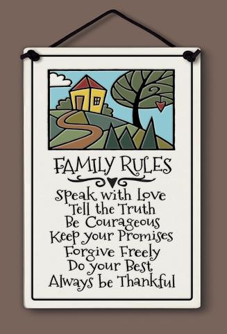 family rules sign