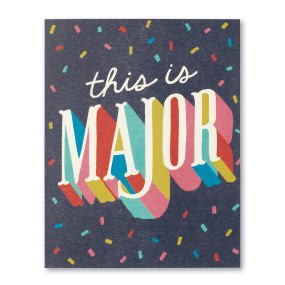 this is major | congratulations, greeting card