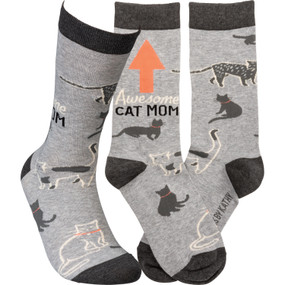 awesome cat mom womens socks