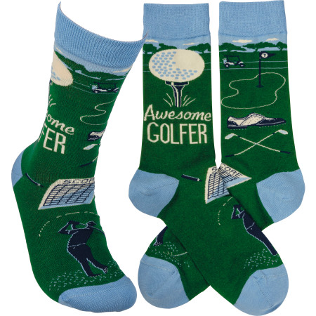 awesome golfer mens socks