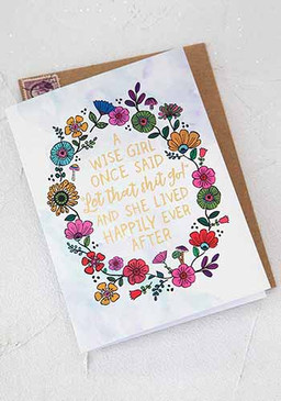 wise girl inspirational greeting card