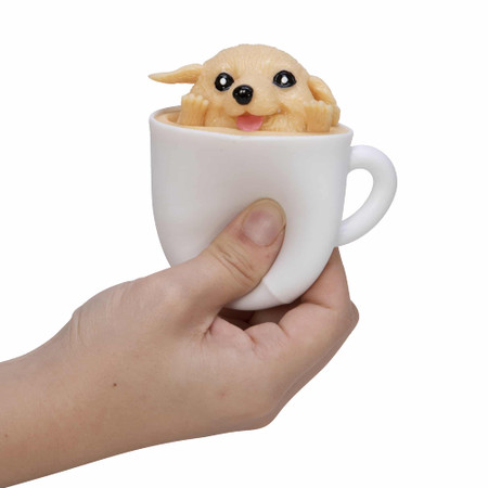 squishy pup in a cup