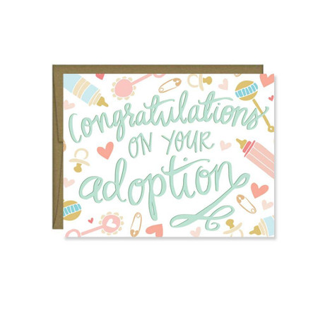 congratulations or your adoption new baby greeting card