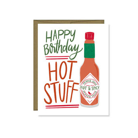 happy birthday hot stuff birthday greeting card