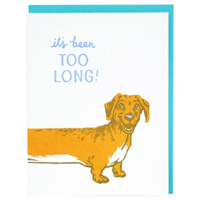 long dachshund friendship greeting card