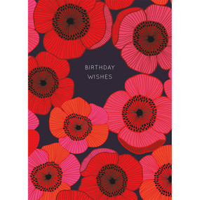 poppies birthday card
