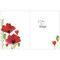 red poppies glitter anniversary card