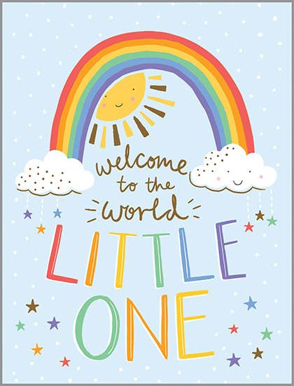 baby rainbow new baby card