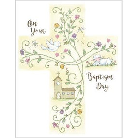 baptism cross baptism card