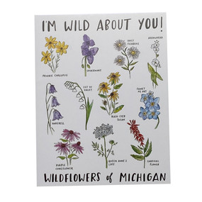 wild flowers of michigan friendship card