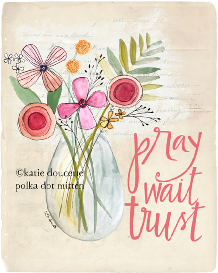 pray trust wait magnet
