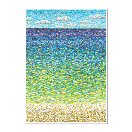 by the sea greeting card
