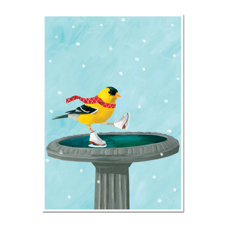 goldfinch skates holiday card