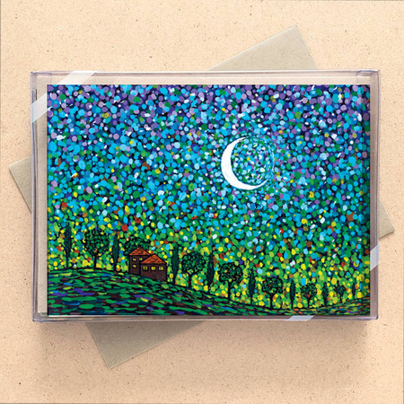 silver moon mini boxed cards