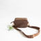 interchangeable strap crossbody camera bag, brown