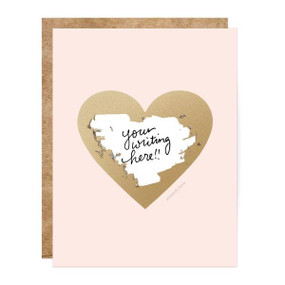 pink and gold heart scratch off card