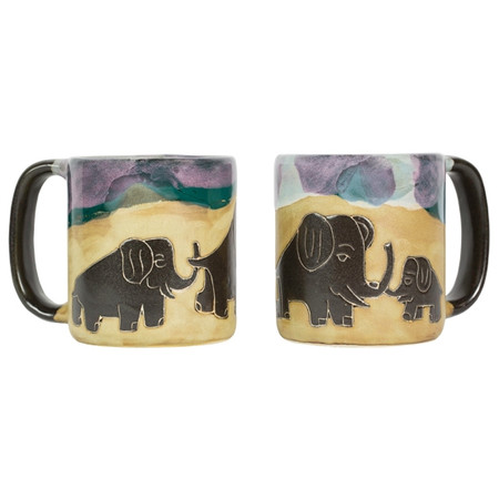 elephant stoneware mug