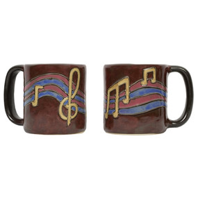 musical notes stoneware mug