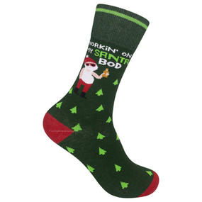 workin' on my santa bod womens socks