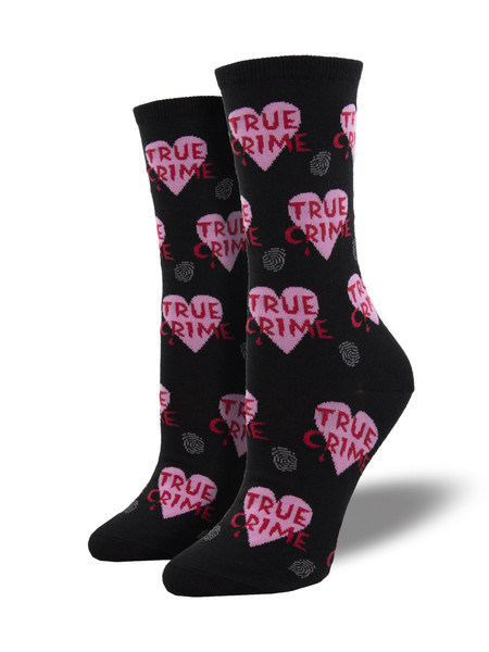 true crime women crew socks