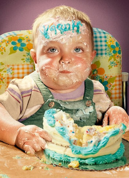 baby cake face birthday