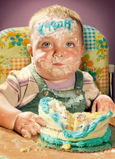 Baby Face Cake & Bunny Face Cupcakes! - Coco Cake Land