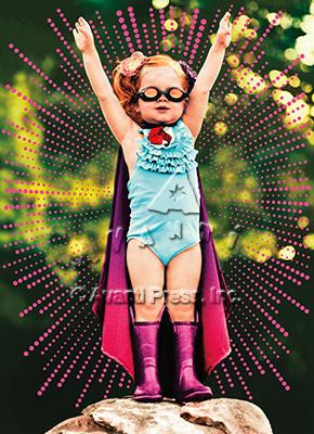 girl with cape and goggles birthday