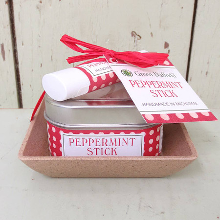 peppermint stick lip balm dish