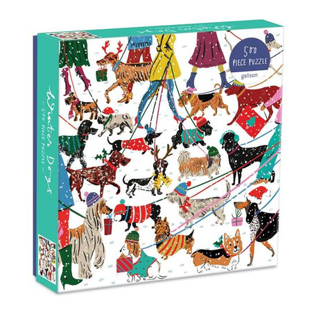 winter dogs 500 piece jigsaw puzzle