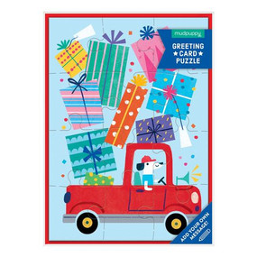 birthday truck greeting card puzzle