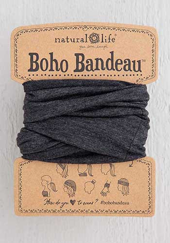 heathered charcoal  boho bandeau