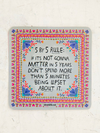 5 by 5 rule sticker