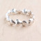silver hammered heart stretch bracelet