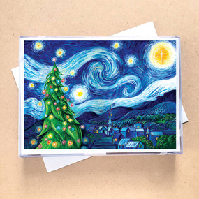 silent night, starry night boxed cards