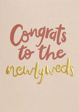 congratulations to the newlywed wedding card
