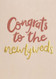 congratulations to the newlywed wedding card
