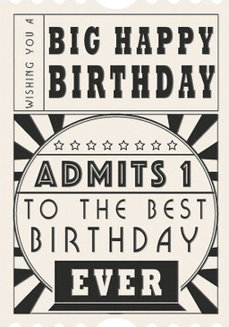best ticket birthday card