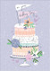 layered wedding cake wedding card