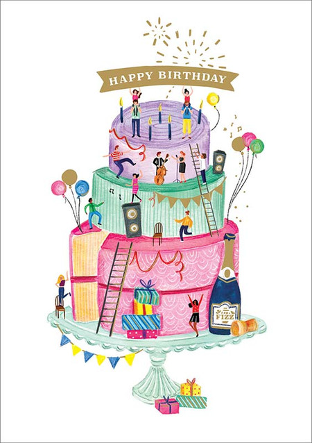 party cake birthday card