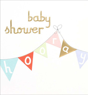 bunting baby baby shower card