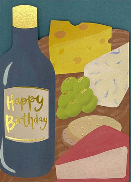 wine  birthday card
